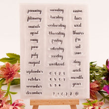 Lade das Bild in den Galerie-Viewer, Perpetual Calendar Pattern DIY Silikonstempel für Scrapbook Weihnachtskarte