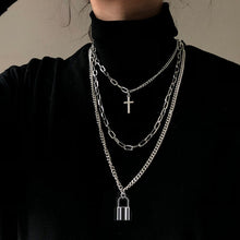 Lade das Bild in den Galerie-Viewer, AOMU Persönlichkeit Hip-Hop mehrschichtige Metallkette