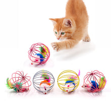 Lade das Bild in den Galerie-Viewer, Katzenspielzeug Plastikmausspielzeug mit Glocke