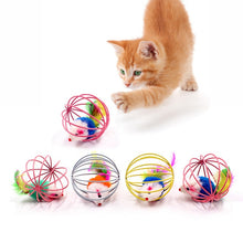 Lade das Bild in den Galerie-Viewer, Katzenspielzeug Plastikmausspielzeug mit Glocke
