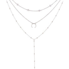 Lade das Bild in den Galerie-Viewer, GinaDeer Neue mehrschichtige Halskette Moonlight Edelstahl Disc Quaste Anhänger