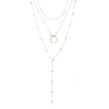 Lade das Bild in den Galerie-Viewer, GinaDeer Neue mehrschichtige Halskette Moonlight Edelstahl Disc Quaste Anhänger