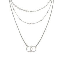 Lade das Bild in den Galerie-Viewer, GinaDeer Neue mehrschichtige Halskette Moonlight Edelstahl Disc Quaste Anhänger