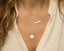 Lade das Bild in den Galerie-Viewer, GinaDeer Neue mehrschichtige Halskette Moonlight Edelstahl Disc Quaste Anhänger