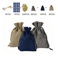 Lade das Bild in den Galerie-Viewer, Weihnachten Adventskalender Tasche Set 24 Tage Sackleinen Adventskalender