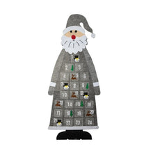 Lade das Bild in den Galerie-Viewer, Filz Weihnachten Adventskalender mit Taschen Wandbehang Santa Filz Adventskalender 24 Tage Countdown-Kalender für Wohnkultur