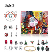 Lade das Bild in den Galerie-Viewer, 24 Mädchen Weihnachtsgeschenk Charme DIY Armband Halskette
