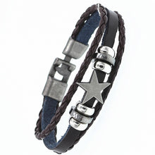 Lade das Bild in den Galerie-Viewer, DGW Multilayer Armband Casual Fashion Gewebtes Lederarmband Unisex
