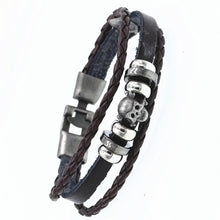 Lade das Bild in den Galerie-Viewer, DGW Multilayer Armband Casual Fashion Gewebtes Lederarmband Unisex