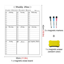 Lade das Bild in den Galerie-Viewer, Einfache magnetische Kühlschrank Whiteboard Kalender Message Board A3