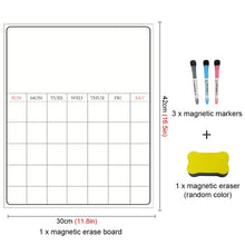 Lade das Bild in den Galerie-Viewer, Einfache magnetische Kühlschrank Whiteboard Kalender Message Board A3