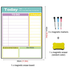 Lade das Bild in den Galerie-Viewer, Einfache magnetische Kühlschrank Whiteboard Kalender Message Board A3