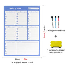 Lade das Bild in den Galerie-Viewer, Einfache magnetische Kühlschrank Whiteboard Kalender Message Board A3