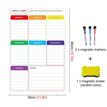 Lade das Bild in den Galerie-Viewer, Einfache magnetische Kühlschrank Whiteboard Kalender Message Board A3