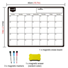 Lade das Bild in den Galerie-Viewer, Einfache magnetische Kühlschrank Whiteboard Kalender Message Board A3