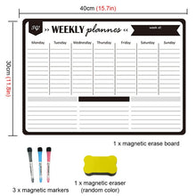 Lade das Bild in den Galerie-Viewer, Einfache magnetische Kühlschrank Whiteboard Kalender Message Board A3