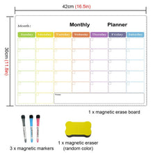 Lade das Bild in den Galerie-Viewer, Einfache magnetische Kühlschrank Whiteboard Kalender Message Board A3