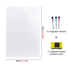 Lade das Bild in den Galerie-Viewer, Einfache magnetische Kühlschrank Whiteboard Kalender Message Board A3