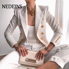 Lade das Bild in den Galerie-Viewer, NEDEINS Wintermode Schlanker Langarm Eleganter Damenblazer