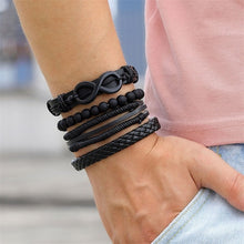 Lade das Bild in den Galerie-Viewer, IFMIA Herrenmode Black Hollow Bead Armband