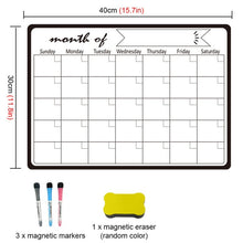 Lade das Bild in den Galerie-Viewer, Einfache magnetische Kühlschrank Whiteboard Kalender Message Board A3