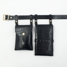 Lade das Bild in den Galerie-Viewer, Luxus-Gürteltasche für Damen (2 Taschen) Hochwertige Ledertasche