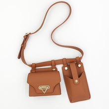 Lade das Bild in den Galerie-Viewer, Luxus-Gürteltasche für Damen (2 Taschen) Hochwertige Ledertasche