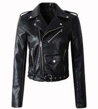 Lade das Bild in den Galerie-Viewer, Schlanke Lederjacke für Damen für Herbst- und Wintermotorrad