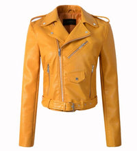 Lade das Bild in den Galerie-Viewer, Schlanke Lederjacke für Damen für Herbst- und Wintermotorrad
