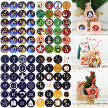 Lade das Bild in den Galerie-Viewer, 1 Stück 4,5 cm Weihnachtskalender Nummer Aufkleber DIY Weihnachtsdekoration Etikett