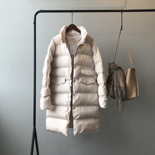 Lade das Bild in den Galerie-Viewer, Herbst und Winter Baumwolle Damen ärmellose lange Weste Jacke warmen Mantel