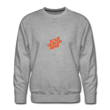 Lade das Bild in den Galerie-Viewer, Premium Sweatshirt Herren/Männer selbst gestalten und bedrucken - Grau meliert