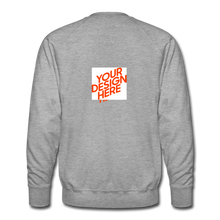 Lade das Bild in den Galerie-Viewer, Premium Sweatshirt Herren/Männer selbst gestalten und bedrucken - Grau meliert