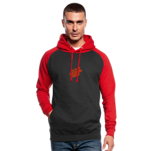 Lade das Bild in den Galerie-Viewer, Sportlich Baseball Hoodie Herren/Männer selbst gestalten und bedrucken - Schwarz/Rot