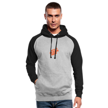 Lade das Bild in den Galerie-Viewer, Sportlich Baseball Hoodie Herren/Männer selbst gestalten und bedrucken - Grau meliert/Schwarz