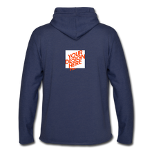 Lade das Bild in den Galerie-Viewer, Light Sweatshirt Hoodie Herren/Männer selbst gestalten und bedrucken - Navy meliert
