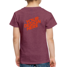 Lade das Bild in den Galerie-Viewer, Kids' Premium T-Shirt selbst gestalten und bedrucken - Bordeauxrot meliert