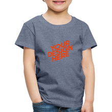 Lade das Bild in den Galerie-Viewer, Kids' Premium T-Shirt selbst gestalten und bedrucken - Blau meliert
