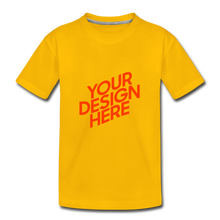 Lade das Bild in den Galerie-Viewer, Jungen Premium T-Shirt selbst gestalten und bedrucken - Sonnengelb