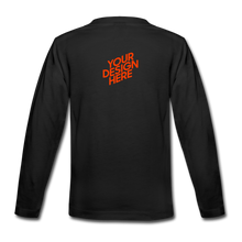 Lade das Bild in den Galerie-Viewer, Premium Longsleeve Shirt für Teenager selbst gestalten und bedrucken - Schwarz