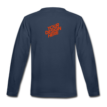 Lade das Bild in den Galerie-Viewer, Premium Longsleeve Shirt für Teenager selbst gestalten und bedrucken - Navy