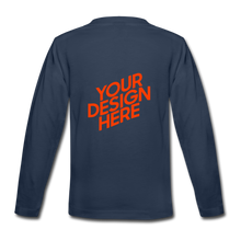 Lade das Bild in den Galerie-Viewer, Kids' Premium Longsleeve Shirt selbst gestalten und bedrucken - Navy