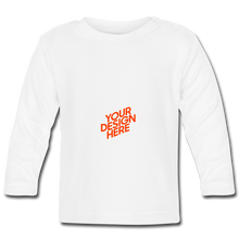 Lade das Bild in den Galerie-Viewer, Baby Langarm T-Shirt selbst gestalten und bedrucken - Weiß