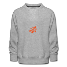 Lade das Bild in den Galerie-Viewer, Premium Sweatshirt mit vollem Arm selbst gestalten und bedrucken - Grau meliert
