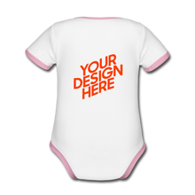 Lade das Bild in den Galerie-Viewer, Organic Baby Contrasting Bodysuit selbst gestalten und bedrucken - Weiß/Rose