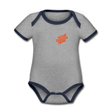 Lade das Bild in den Galerie-Viewer, Organic Baby Contrasting Bodysuit selbst gestalten und bedrucken - Grau meliert/Navy