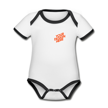 Lade das Bild in den Galerie-Viewer, Organic Baby Contrasting Bodysuit selbst gestalten und bedrucken - Weiß/Schwarz