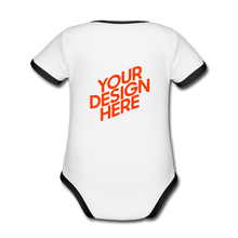 Lade das Bild in den Galerie-Viewer, Organic Baby Contrasting Bodysuit selbst gestalten und bedrucken - Weiß/Schwarz