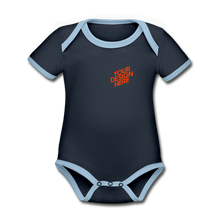 Lade das Bild in den Galerie-Viewer, Organic Baby Contrasting Bodysuit selbst gestalten und bedrucken - navy/sky