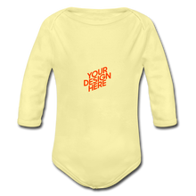 Lade das Bild in den Galerie-Viewer, Organic Longsleeve Baby Bodysuit selbst gestalten und bedrucken - Hellgelb